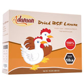 Adaman dried BSF larvae bulk pack shown for easy storage and bulk feeding