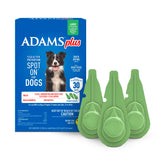 ADAMS Plus spot-on large dog application through fur provides fast flea and tick protection