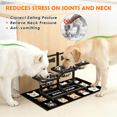 ADENGL three-bowl-design supports simultaneous feeding for multi-pet households
