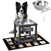 ADENGL elevated dog water bowl with adjustable height supports growing dogs.