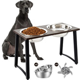 ADENGL elevated bowls on a 16-inch stand for comfortable feeding height.