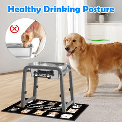 ADENGL elevated dog water bowl with height adjustment for comfortable drinking