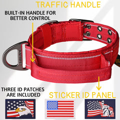 ADITYNA dog collar with reflective stitching for improved night visibility