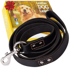 ADITYNA Leather Leash with soft handle for comfortable daily walks