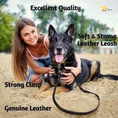 ADITYNA Leather Leash texture close-up reveals premium material and durability