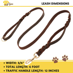 ADITYNA traffic-handle leash enables quick control in crowded areas.