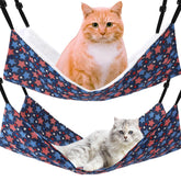 Admaison cat hammock for cages with stars pattern, ideal for small pets.