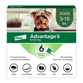 Advantage II Small Dog topical flea treatment being applied to a small dog