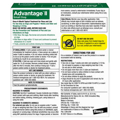 Advantage II Small Dog packaging for easy at home flea care
