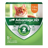Advantage XD applied to a cat's neck for quick flea protection.