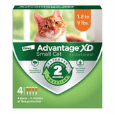 Advantage XD small cat flea treatment applied on back of the neck for quick protection.