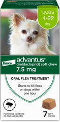 Advantus dog fast-acting oral flea treatment chew: quick flea relief within one hour.