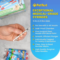 PetTest U-40 syringe showing smooth plunger action for comfort