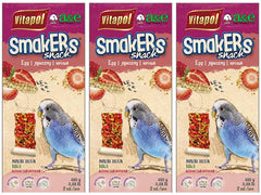 A&E Cage Co. Smackers strawberry parakeet treat stick close-up for tasty enrichment