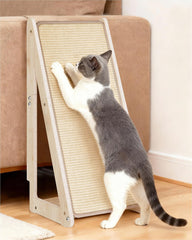 Aechonow 26.4-inch sisal scratch ramp vertical setup protects furniture surfaces.