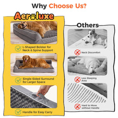 Aeroluxe large bed 42x30x7.5 fits spacious crates and corners