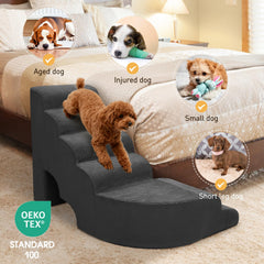 A.FATI dog stairs L-shaped design saves space while easing pet climbs.