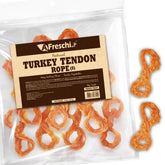 A Freschi turkey tendons dog chews front pack for small breeds