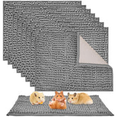 Agolctry guinea pig liner close-up showing the 15-7x11-8-inch fit for cozy bedding.