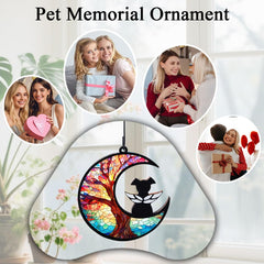 AgoumLux Memorial suncatcher with chain and hook for easy hanging.