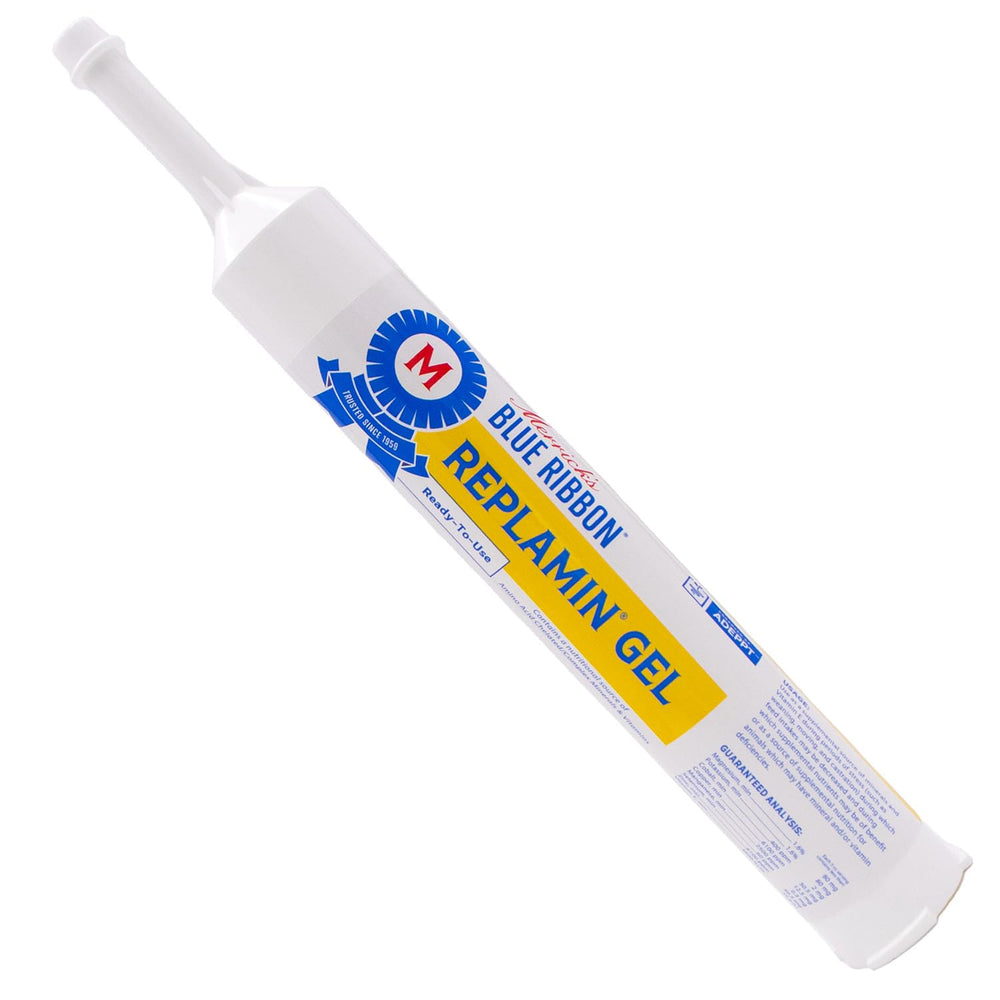 AGRILABS Replamin Gel Plus 300cc tube provides amino acid chelated minerals for livestock nutrition.