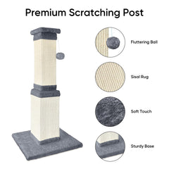 AGYM Cat Scratching Post 32-inch with sisal rope offers durable scratching for large cats