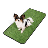 Aheemo artificial grass potty pad for dogs with realistic texture, ideal for indoor use.