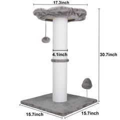 Ahomdoo flower perch on top offers elevated resting spot for cats.