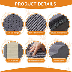 Ahpmeoa dog steps with non-slip bottom for stable footing.