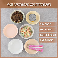 AHX ceramic cat bowls microwave and dishwasher safe for easy cleanup.