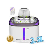 AIAUON cat water fountain 3.5L capacity ensures fresh water between refills.