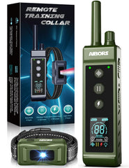 AIBORS dog shock collar remote enables extended training control for outdoor sessions