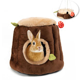 Aichillatum stump hideout front view for a cozy pet refuge