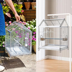 AideeGrowth 20.5-inch bird cage assembly view showing tool-free setup.