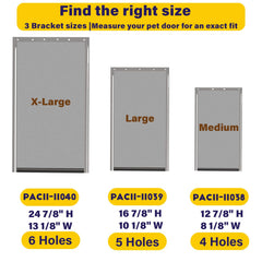 Aidoralic PAC11-11039 flap with magnetic bottom seals after pets pass.