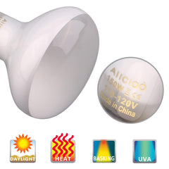 Aiicioo Reptile Basking Light 150W simulates UVA rays to support natural activity