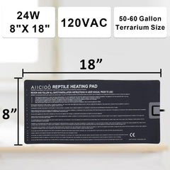 Aiicioo reptile heating pad underside mounting for even heat distribution