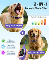 AIKEEP bark-mode 2-in-1 collar with adjustable sensitivity for controlled barking.