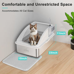 AIPERRO 30-degree filter plate helps keep litter inside