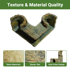 Aiqriwv realistic driftwood texture resin hideout blends with décor.