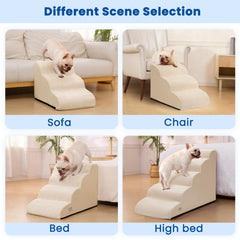 Airpanda dog steps close up shows 30D high-density foam for sturdy footing.