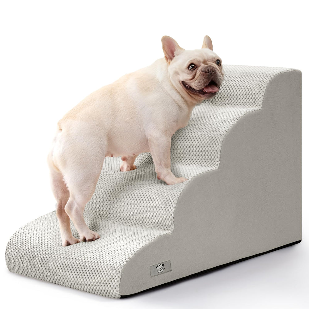 Airpanda dog steps for bed 4-step provide safe access to higher beds.