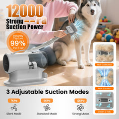 AIRROBO PG100 Plus eight-tool kit for versatile home grooming setup.