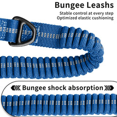 AIRUIDOG leash with reflective threads increases visibility for safe night outings.