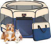 Aivituvin dog playpen foldable design for easy setup and portability.