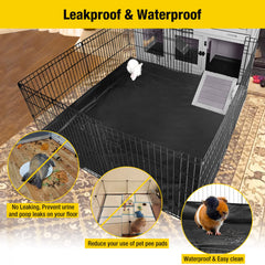 Aivituvin extension playpen with waterproof liner keeps floors clean and bedding contained.