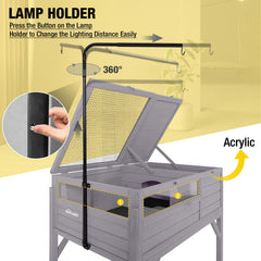 Aivituvin tortoise habitat acrylic viewing panel for bright observation