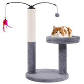 AIWIKIDE 24-inch grey scratching post with stable base for durable scratching.