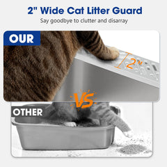 AKAOLA stainless steel litter box with front-entry for small pets.