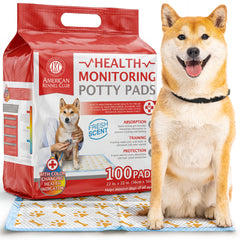 AKC Advanced Puppy Pads with Health+ color-change indicator signals health awareness